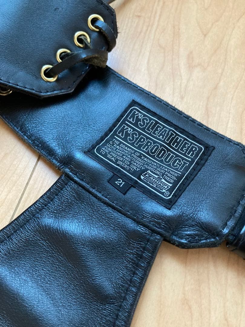 カドヤKADOYA チャップス（本革）ジッパー付　サイズ21