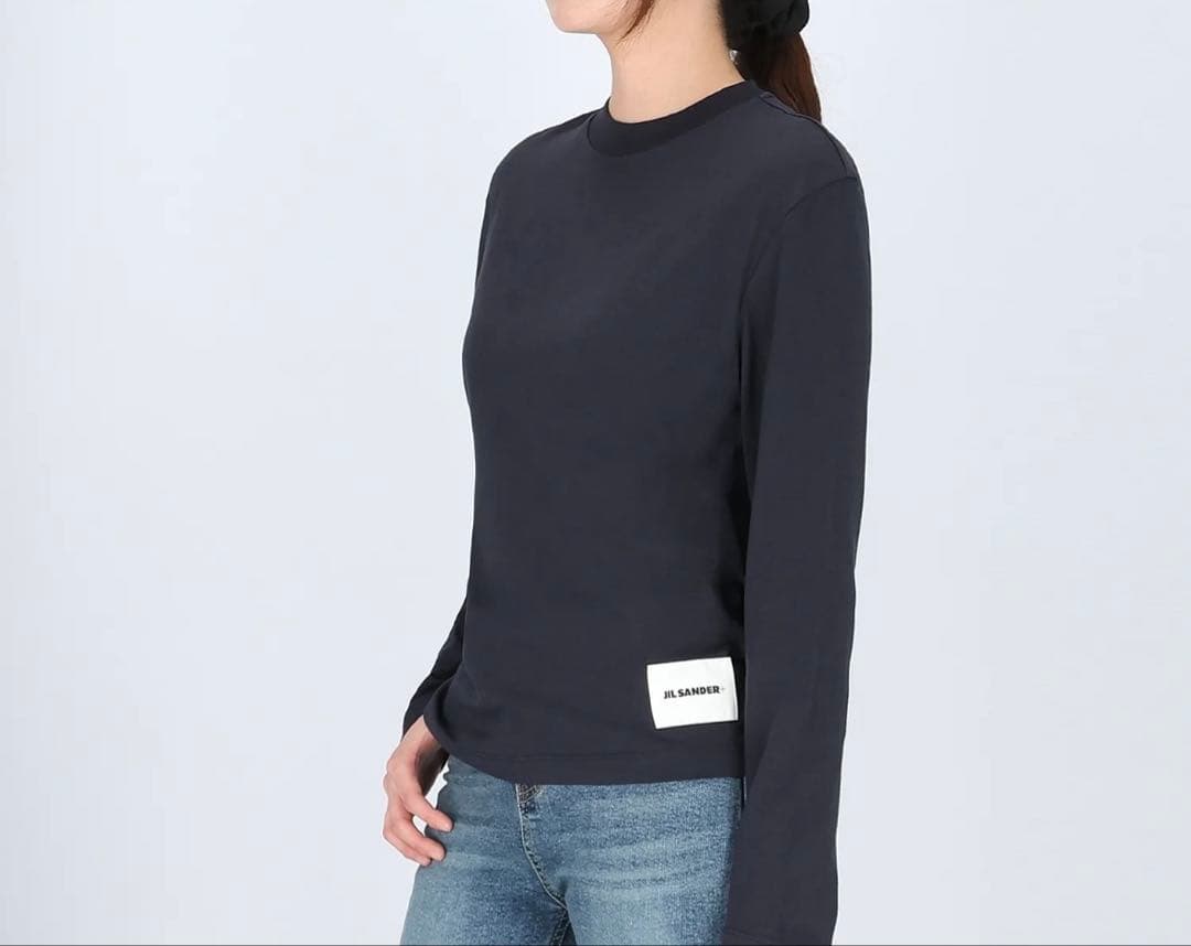 ジルサンダー　ネイビー　ロングTシャツ