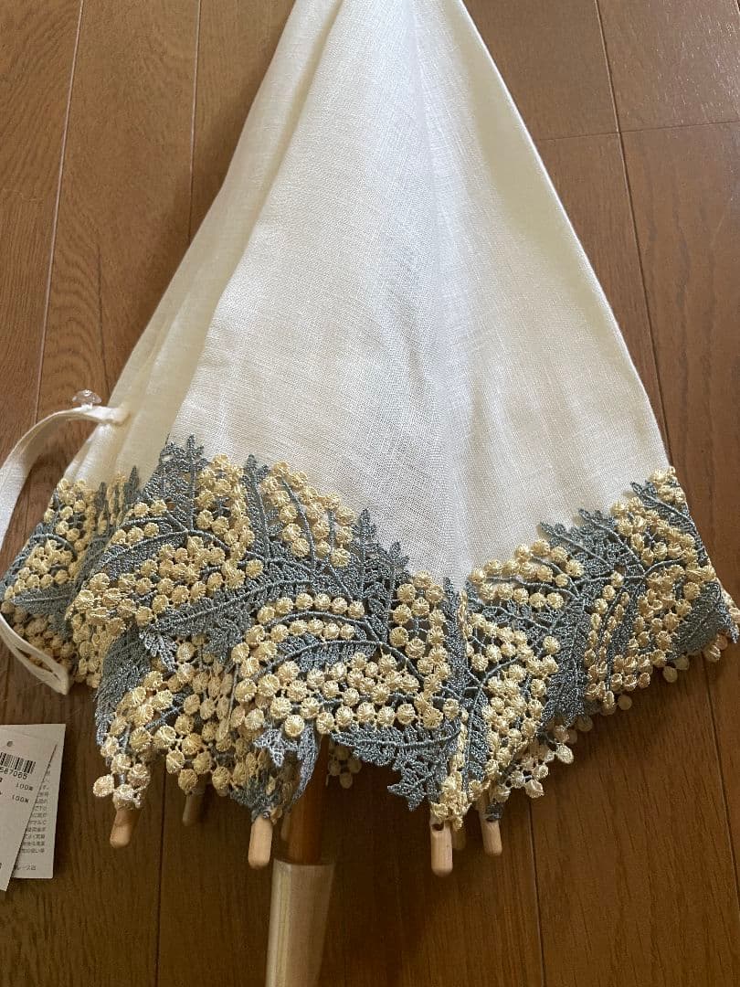 【完売品】★未使用 近沢レース 長日傘　日傘　ミモザ