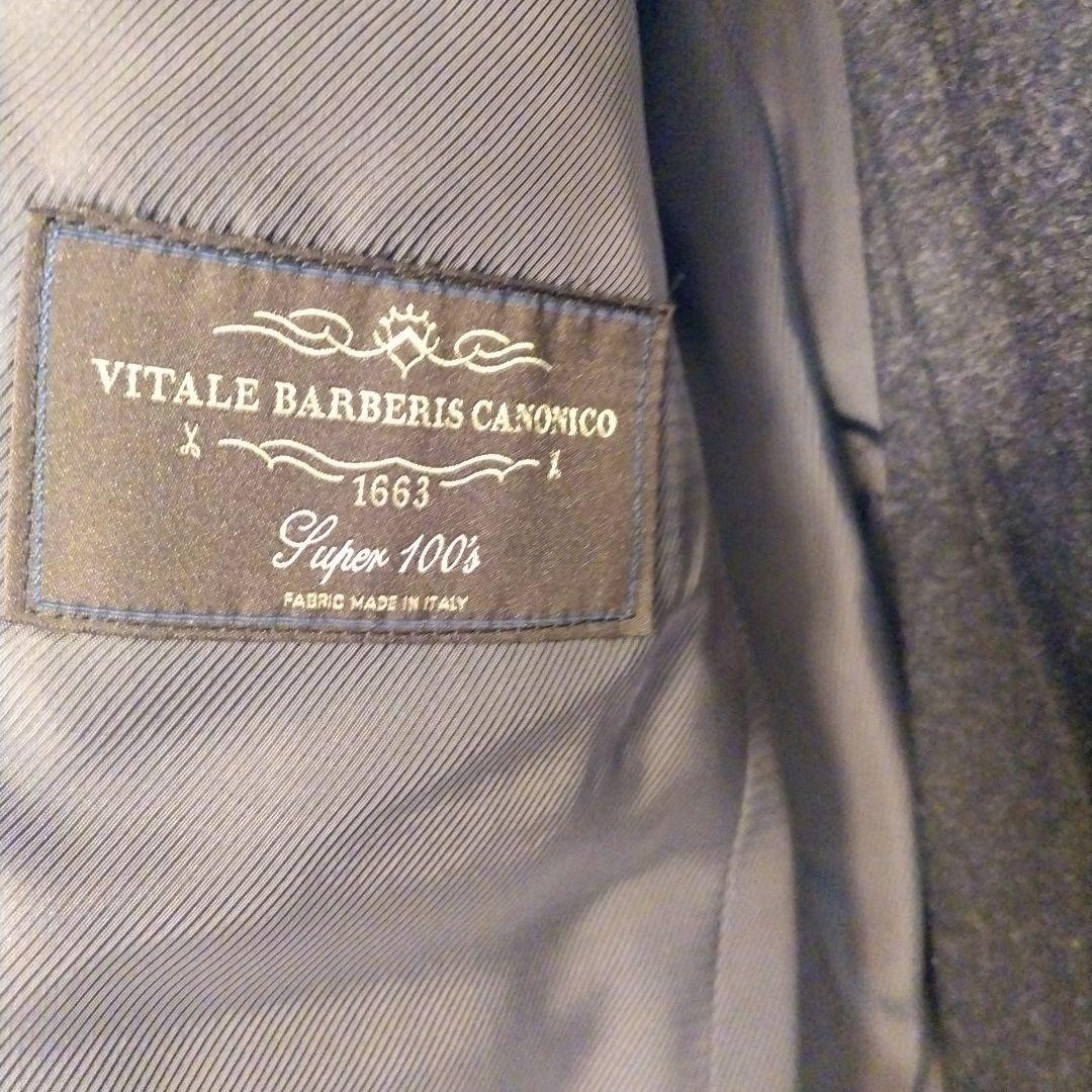 ダークグレー シングルブレスト ビジネススーツ