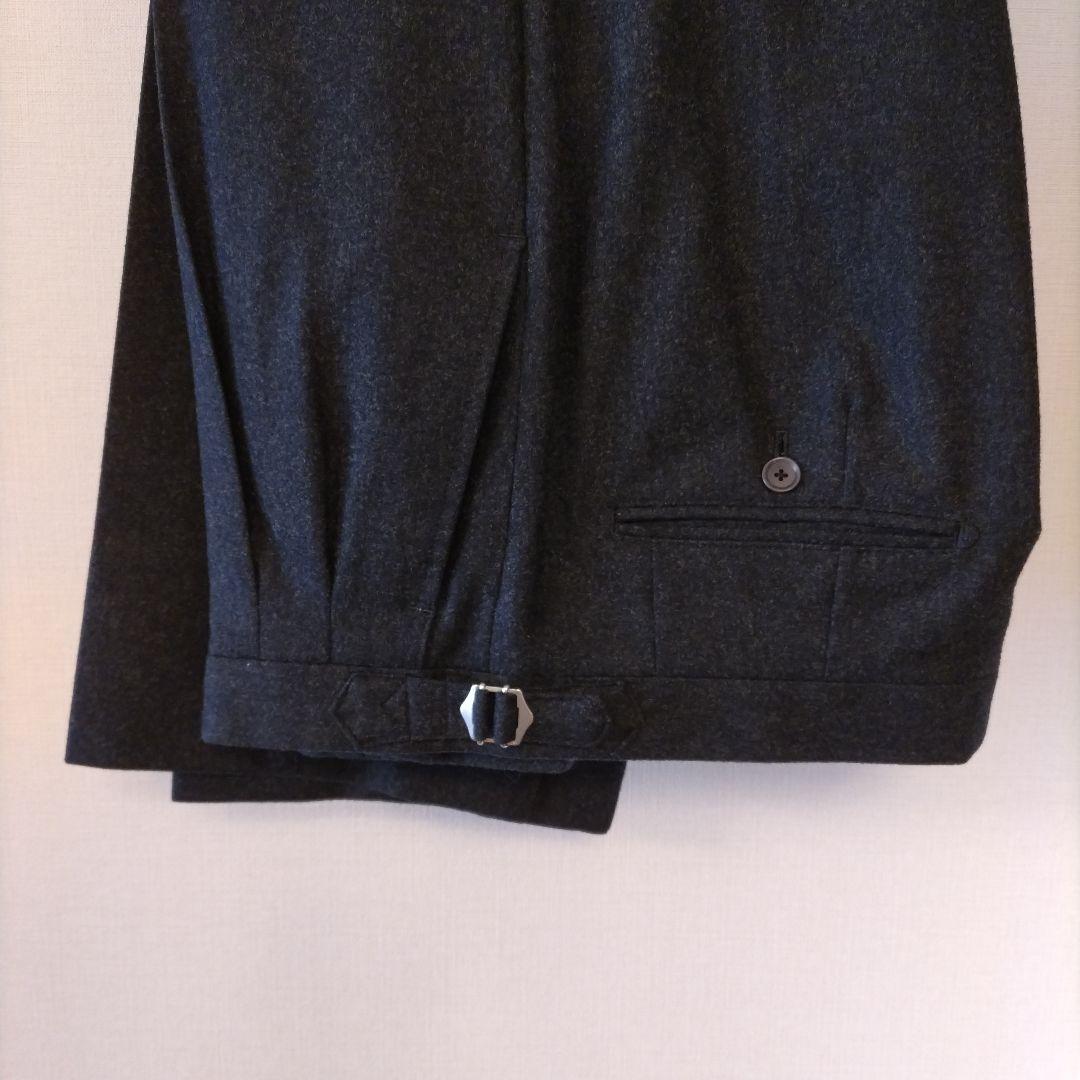 ダークグレー シングルブレスト ビジネススーツ