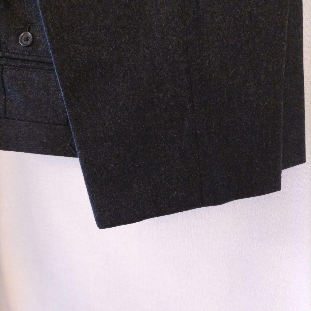 ダークグレー シングルブレスト ビジネススーツ