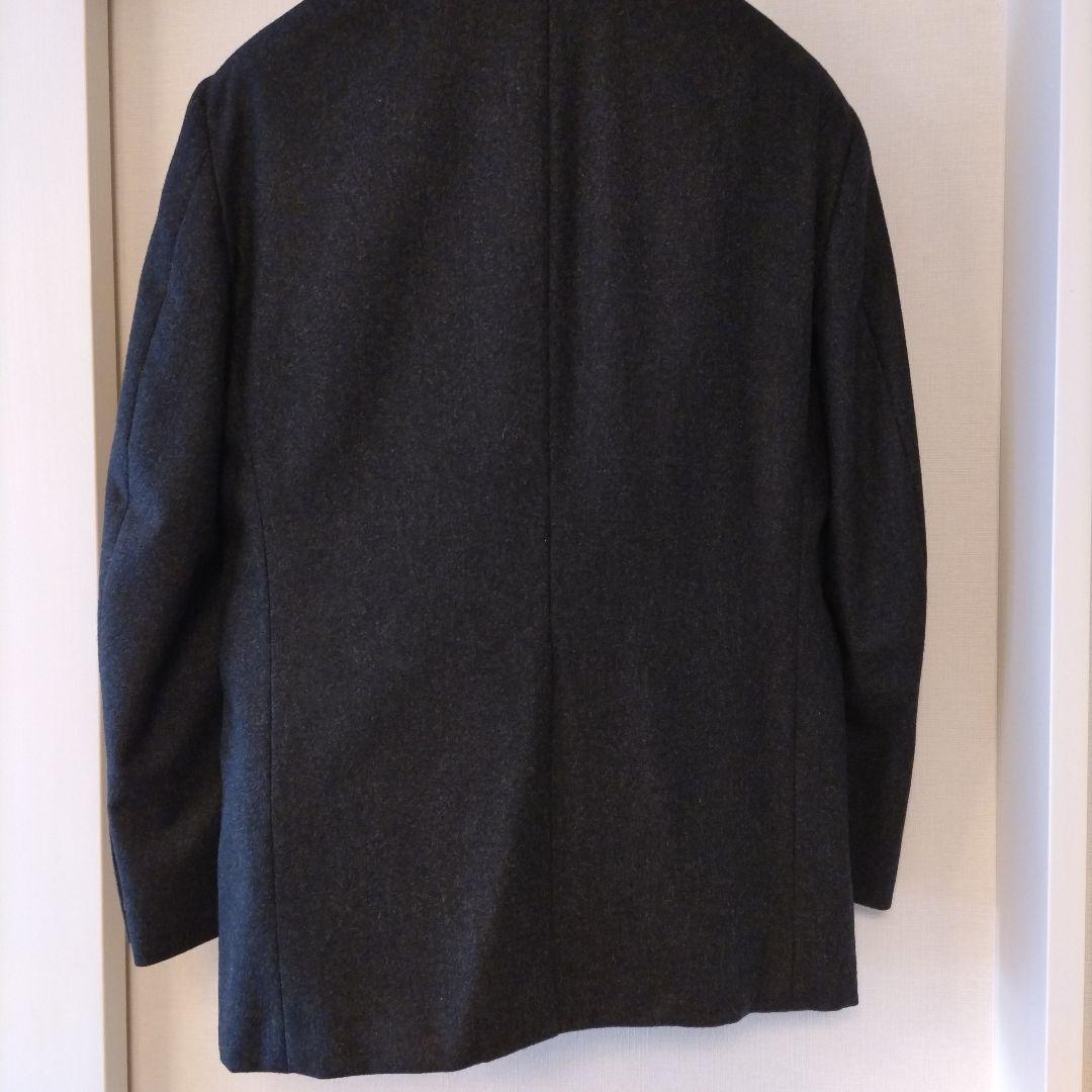 ダークグレー シングルブレスト ビジネススーツ