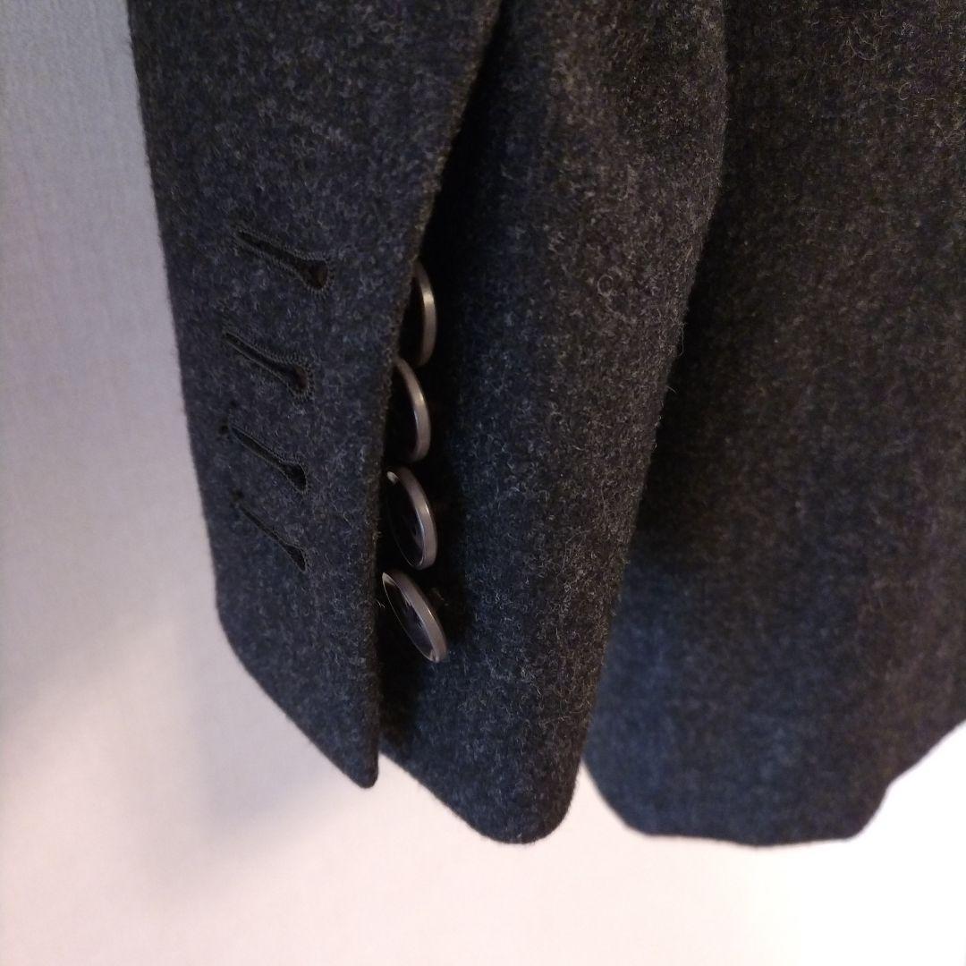 ダークグレー シングルブレスト ビジネススーツ