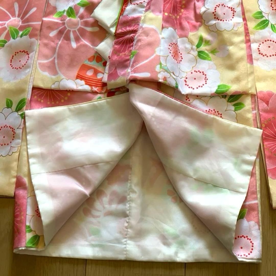 七五三 花柄 ピンク 花ひめ 被布 着物 被布セット