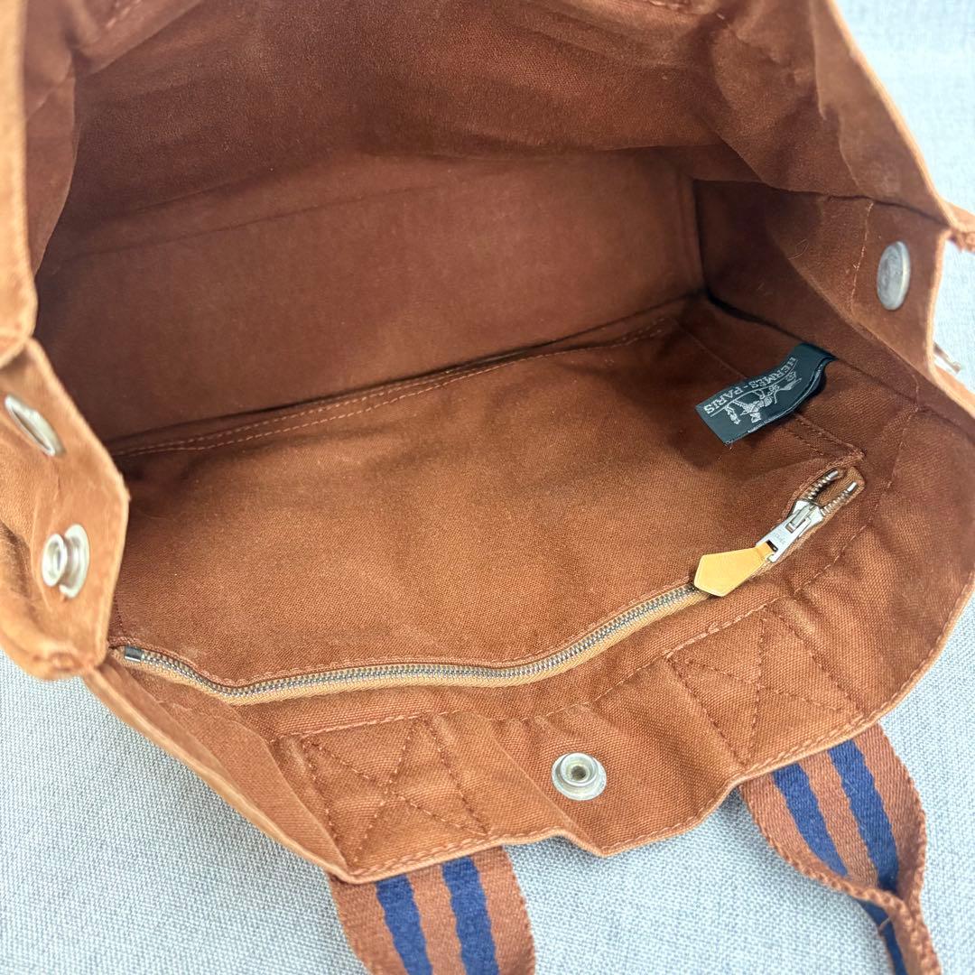 HERMES エルメス トートバッグ フールトゥ PM ブラウン ネイビー