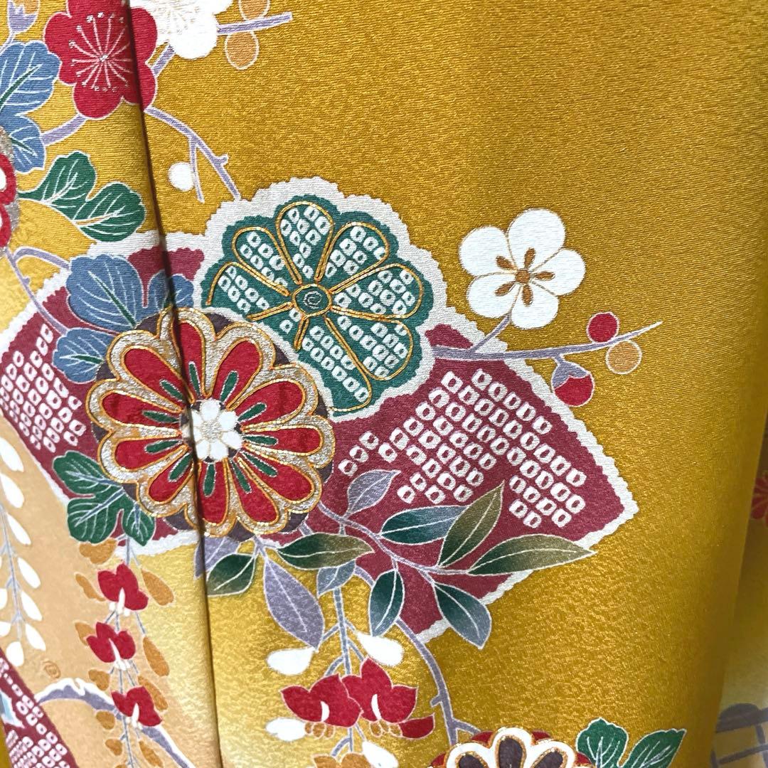 振袖フルセット　手描き友禅　成人式振袖　振袖　裄丈71