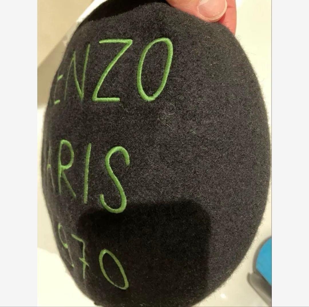 KENZO ベレー帽 黒 PARIS 1970