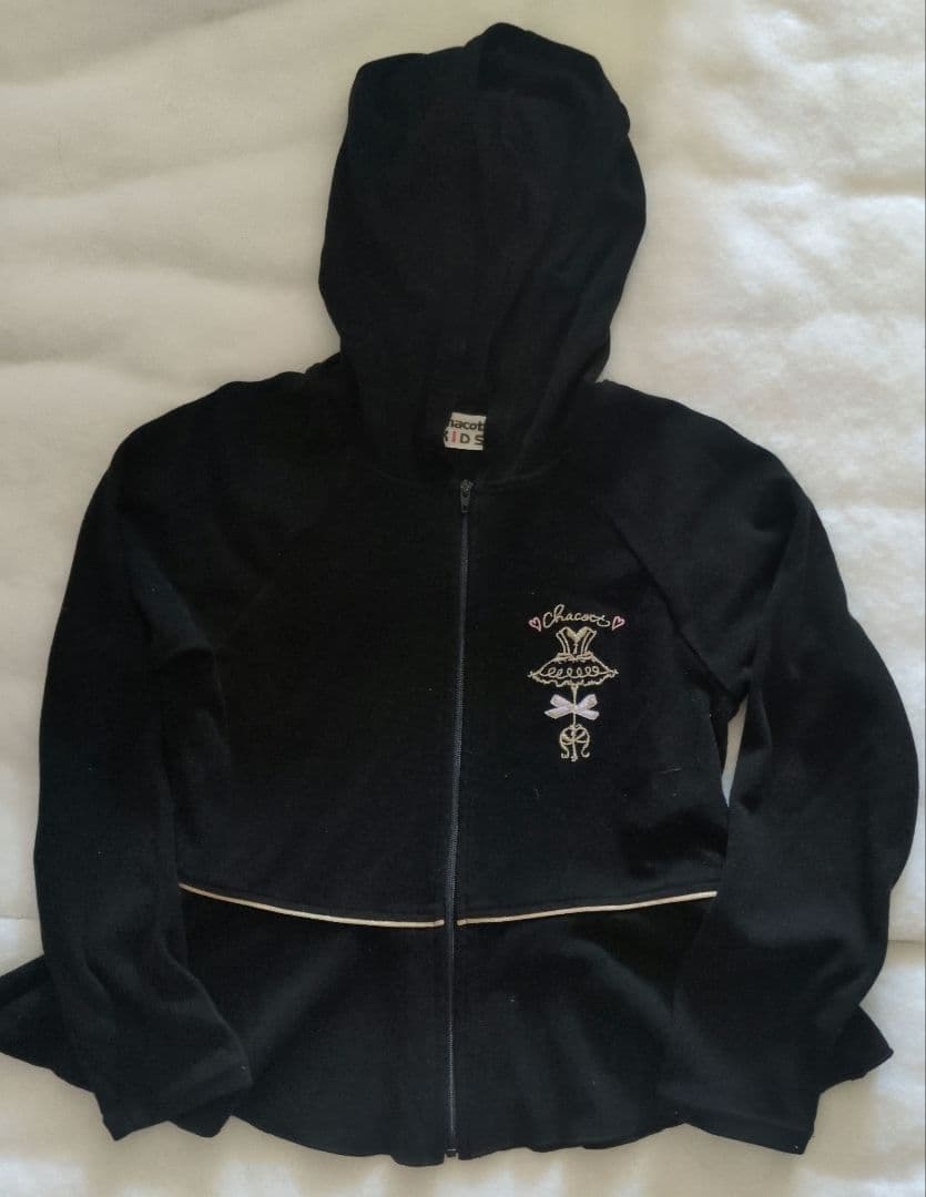 Chacott　キッズ　ウォームアップジャケットパンツ　セット　140K 黒