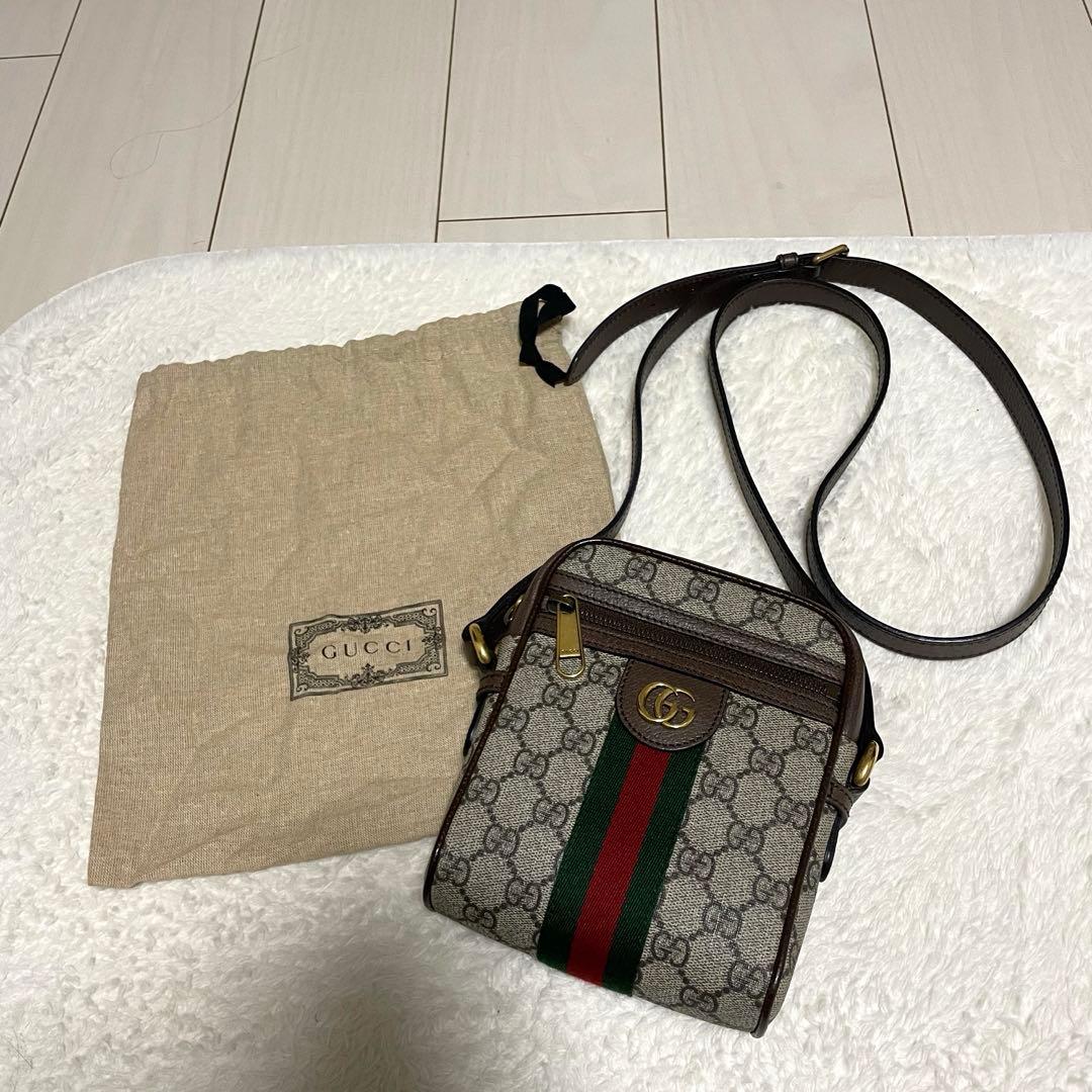 GUCCI 〔オフィディア〕ミニ メッセンジャーバッグ（巾着付）