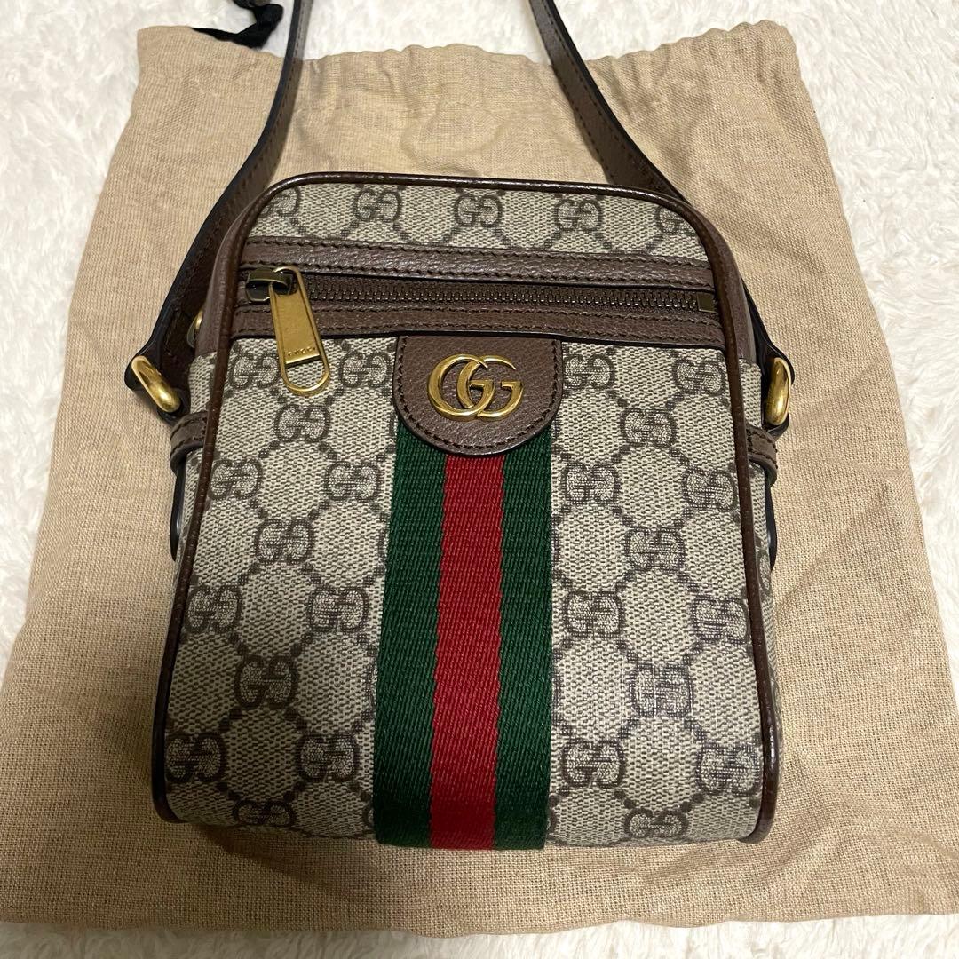 GUCCI 〔オフィディア〕ミニ メッセンジャーバッグ（巾着付）
