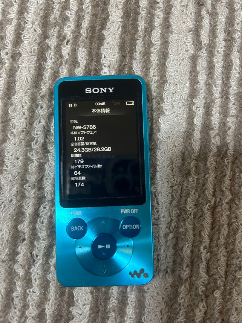 SONY NW-S786 32GB 青色 オーディオプレーヤー ウォークマン
