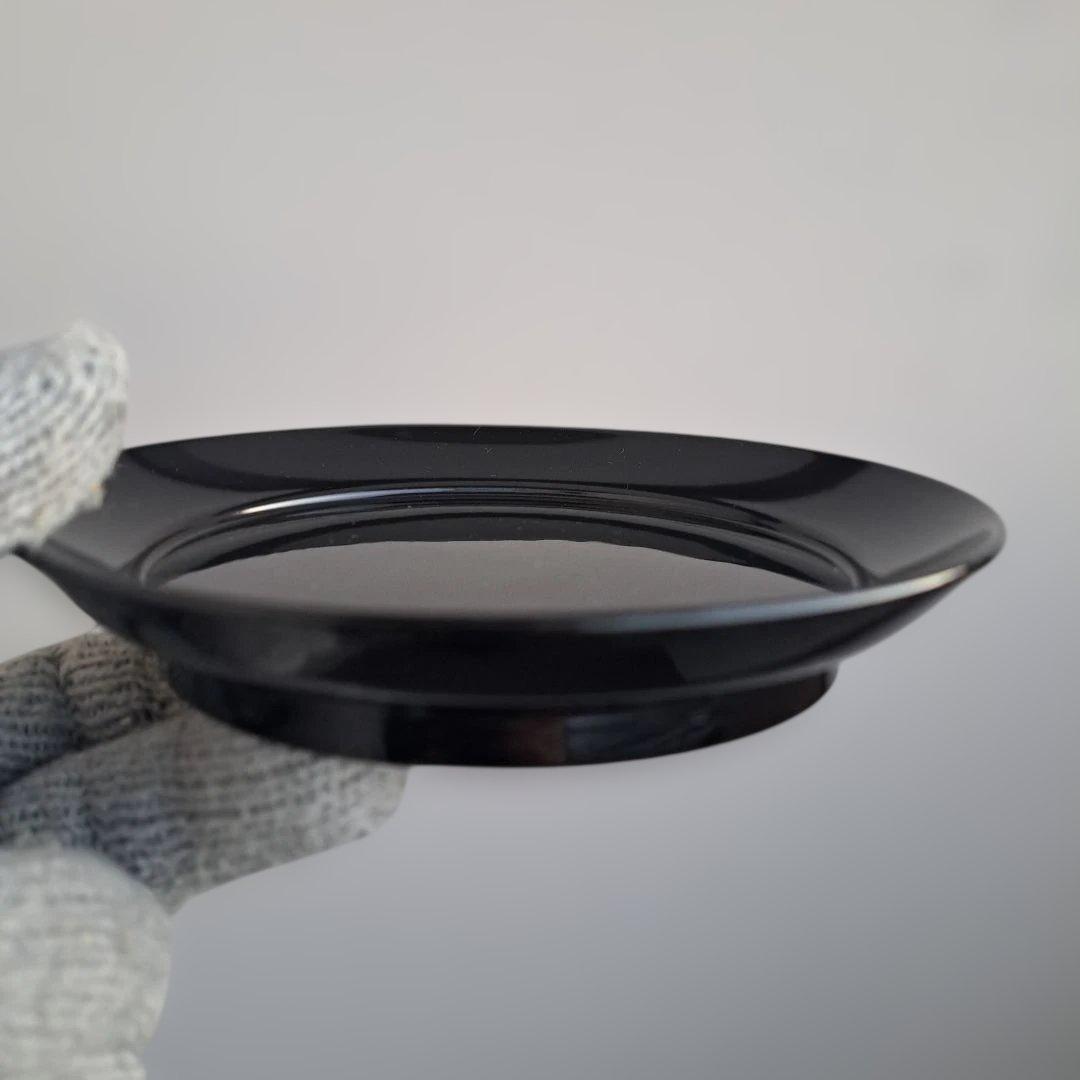 【京都平安　象彦　楪子×5客】天然木製　黒色　長期保管品