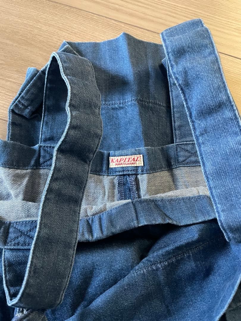 KAPITAL デニムエプロン チーズロゴ付き