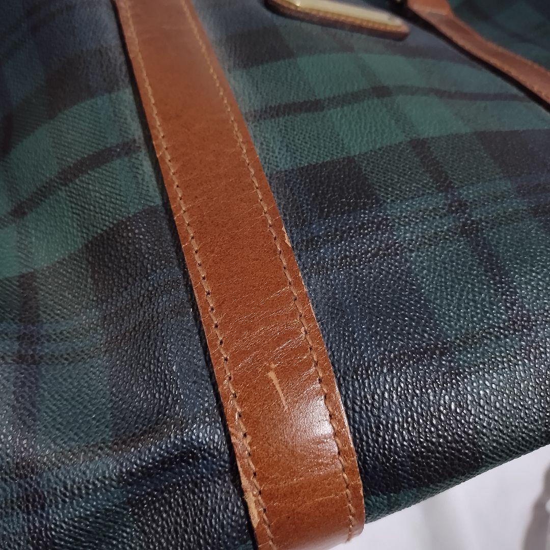 ポロラルフローレン　チェック柄ボストンバッグ　レトロ　RALPH LAUREN
