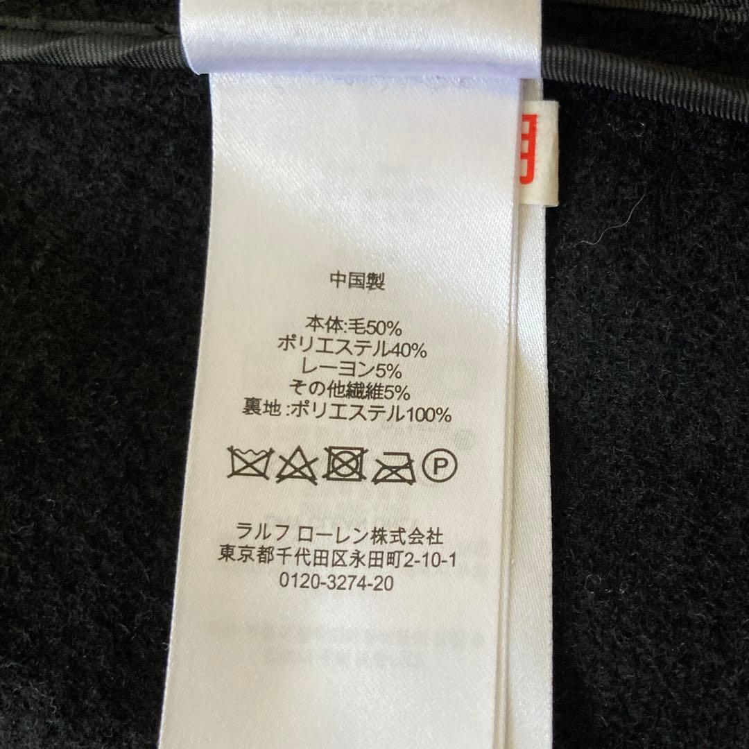LAUREN RALPH LAUREN ノーカラーコート ブラック XXS