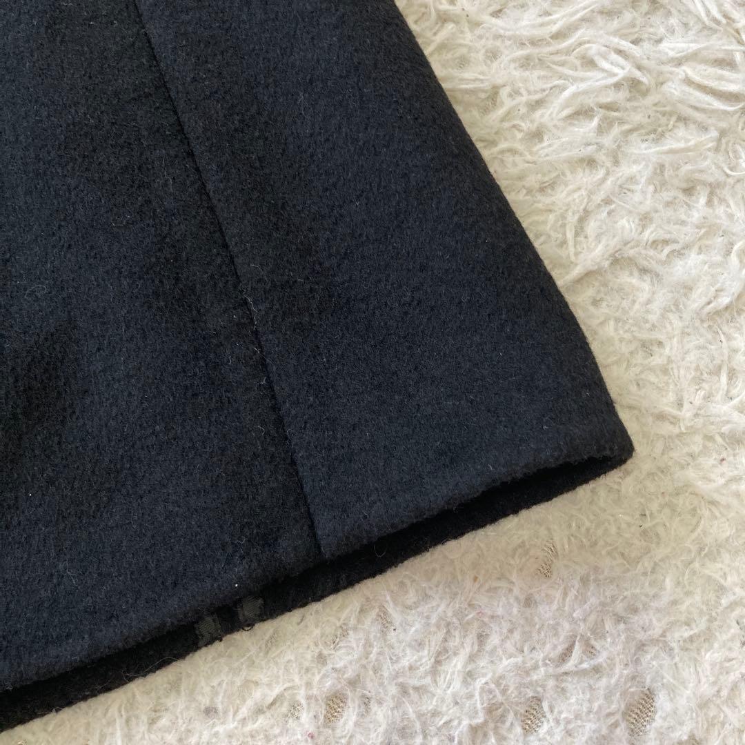 LAUREN RALPH LAUREN ノーカラーコート ブラック XXS