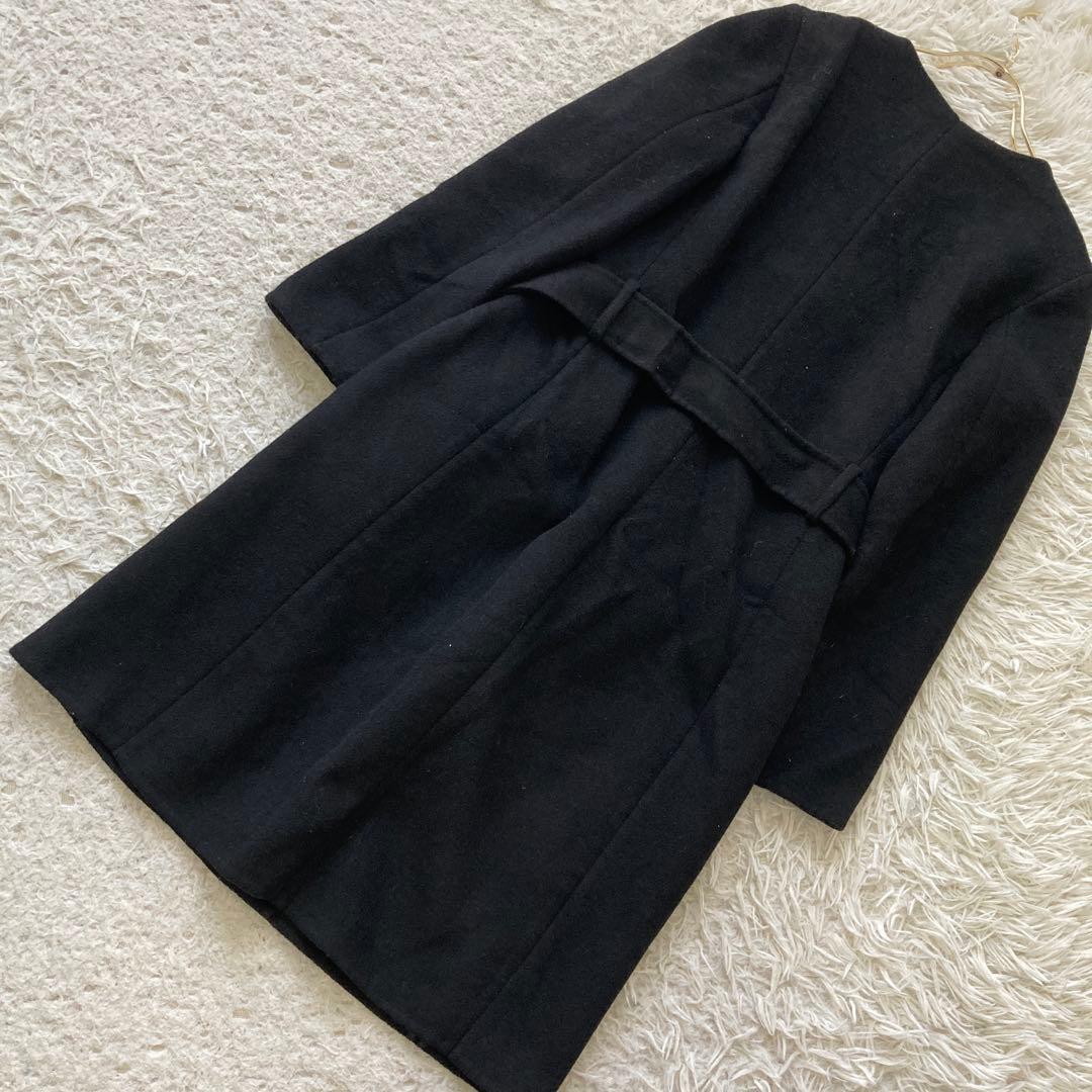 LAUREN RALPH LAUREN ノーカラーコート ブラック XXS