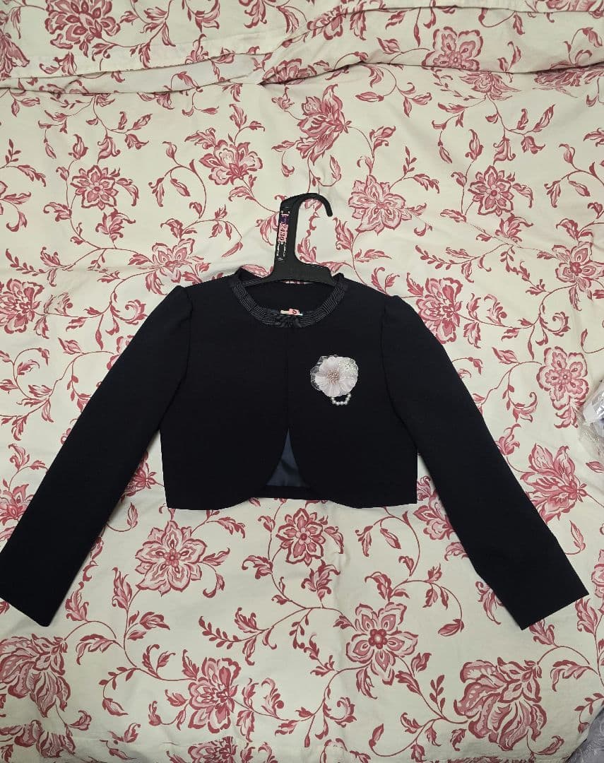 フォーマル 130 コサージュ付き キッズワンピース ボレロ