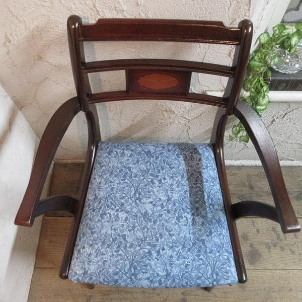 イギリス アンティーク 家具 アームチェア ダイニングチェア 椅子 4554d