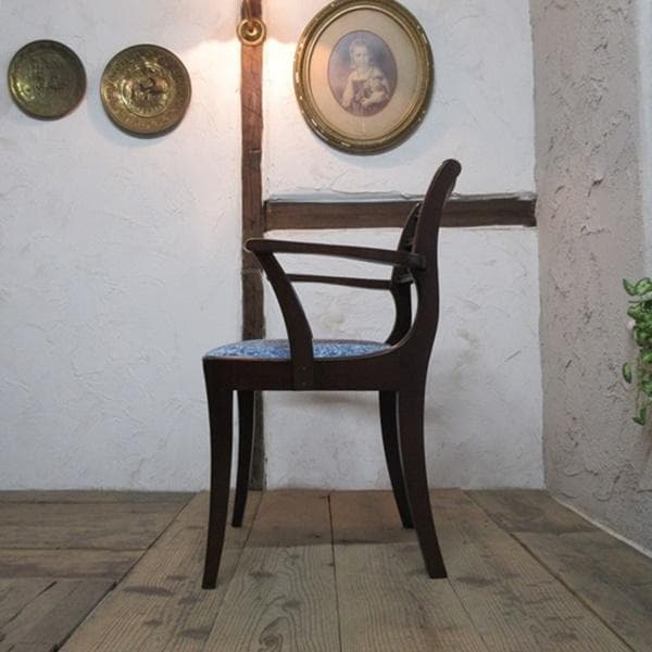 イギリス アンティーク 家具 アームチェア ダイニングチェア 椅子 4554d