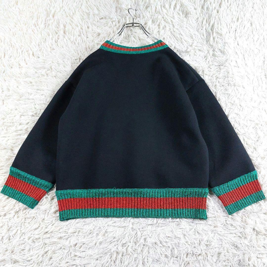 GUCCI ボンディング シェリーライン ビッグロゴ スウェット トレーナー 黒