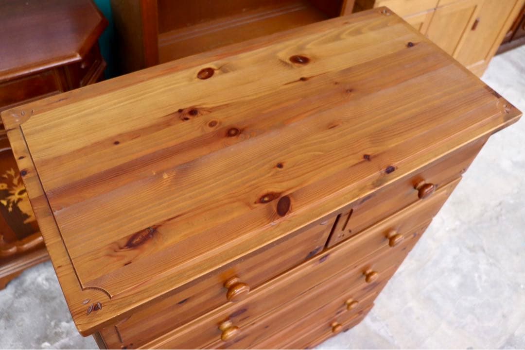 GMHK719○東京インテリア パイン 5段チェスト チェスト 整理箪笥 洋服箪