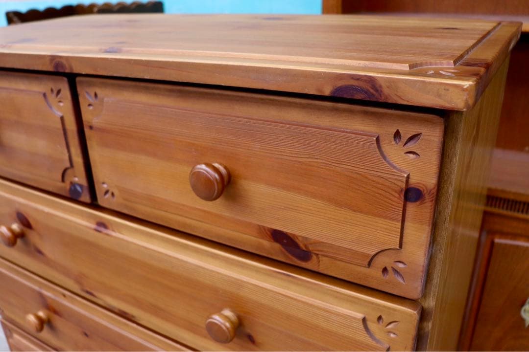 GMHK719○東京インテリア パイン 5段チェスト チェスト 整理箪笥 洋服箪