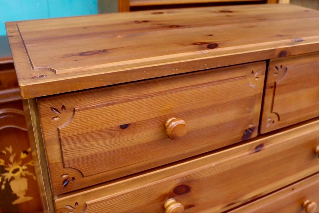 GMHK719○東京インテリア パイン 5段チェスト チェスト 整理箪笥 洋服箪