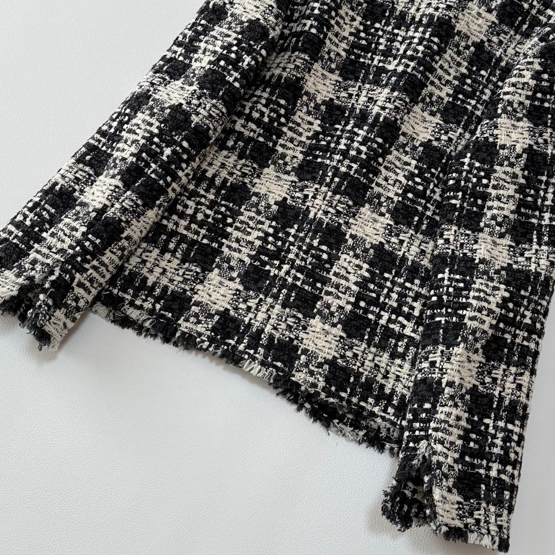 23AW✨ 美品 セオリー ツイードジャケット ノーカラー 現行 近年 日本製