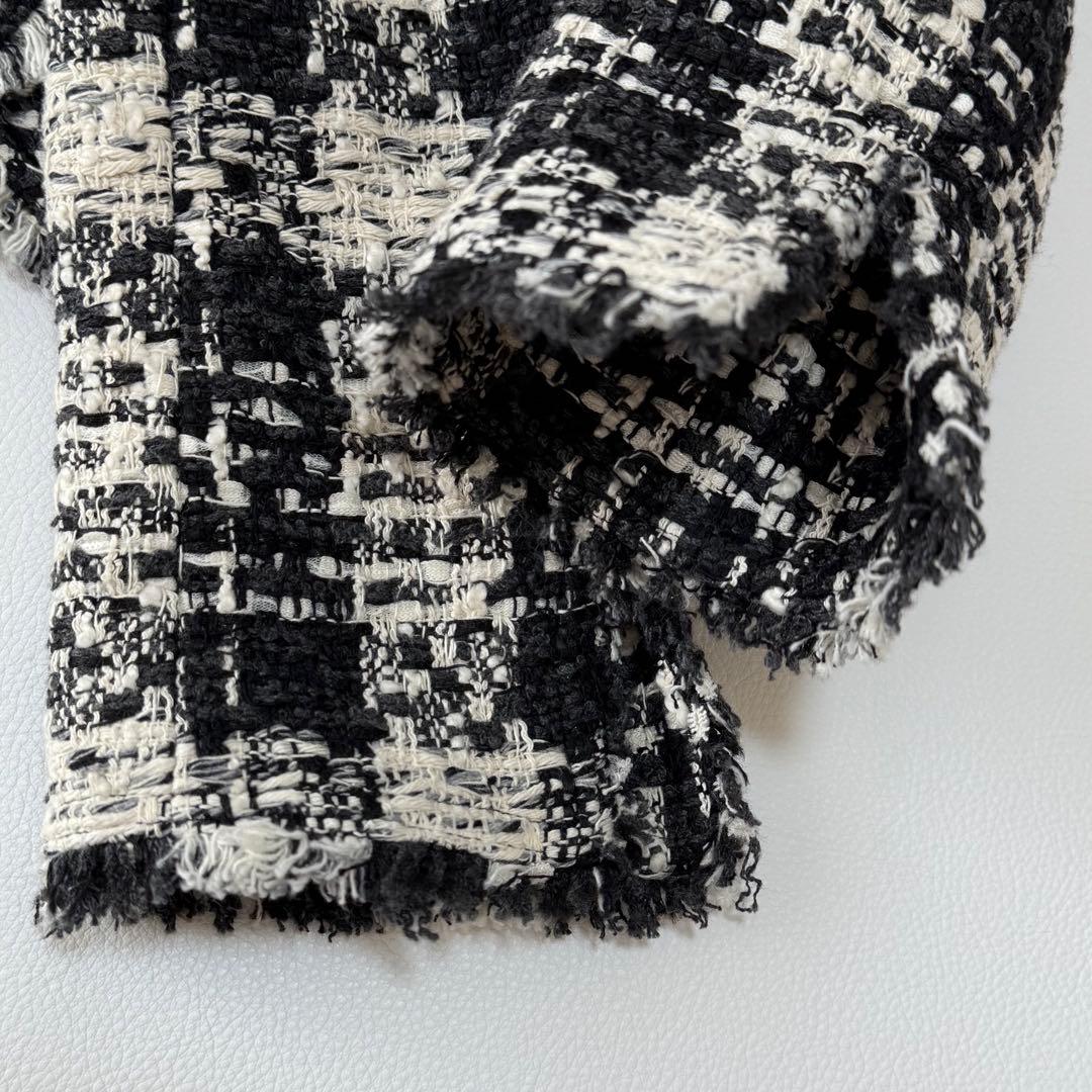 23AW✨ 美品 セオリー ツイードジャケット ノーカラー 現行 近年 日本製