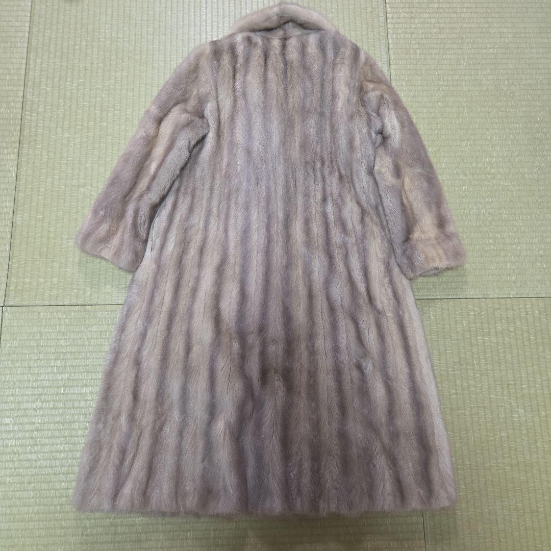 着丈105cm ミンクコート サファイアミンク ロングコート 女優襟　11号