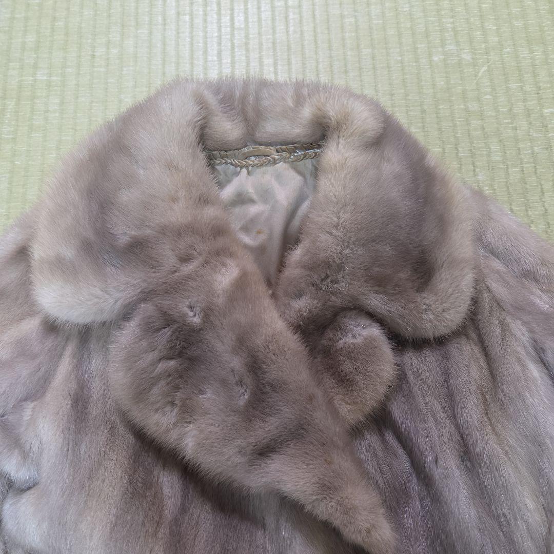 着丈105cm ミンクコート サファイアミンク ロングコート 女優襟　11号