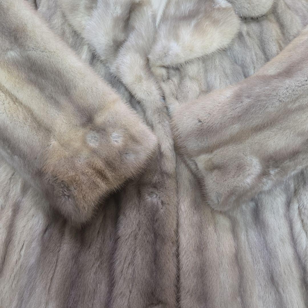 着丈105cm ミンクコート サファイアミンク ロングコート 女優襟　11号