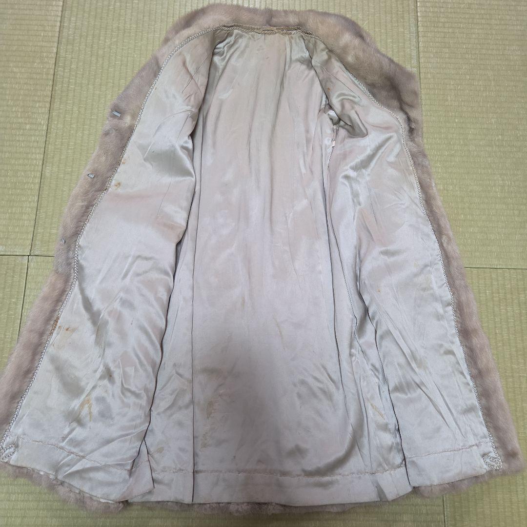 着丈105cm ミンクコート サファイアミンク ロングコート 女優襟　11号