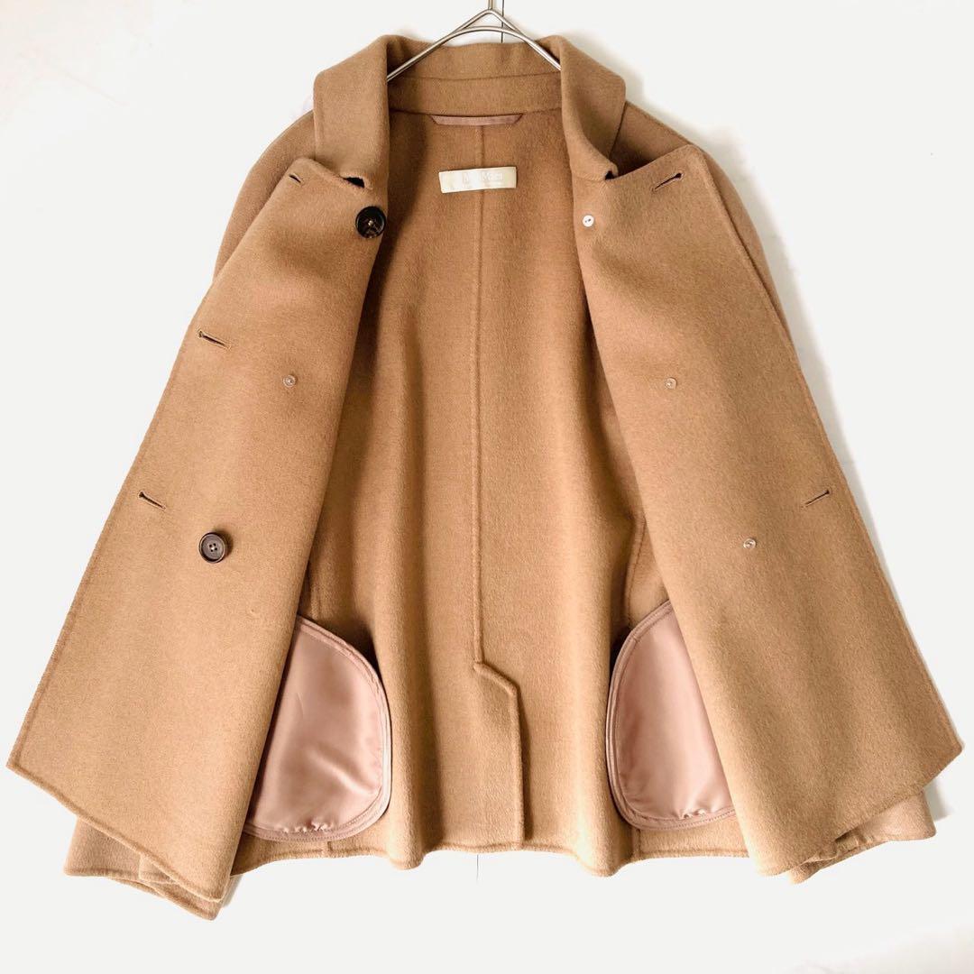 美品✨️マックスマーラ　クチートアマーノ　ダブルブレスト　リバーコート　アンゴラ