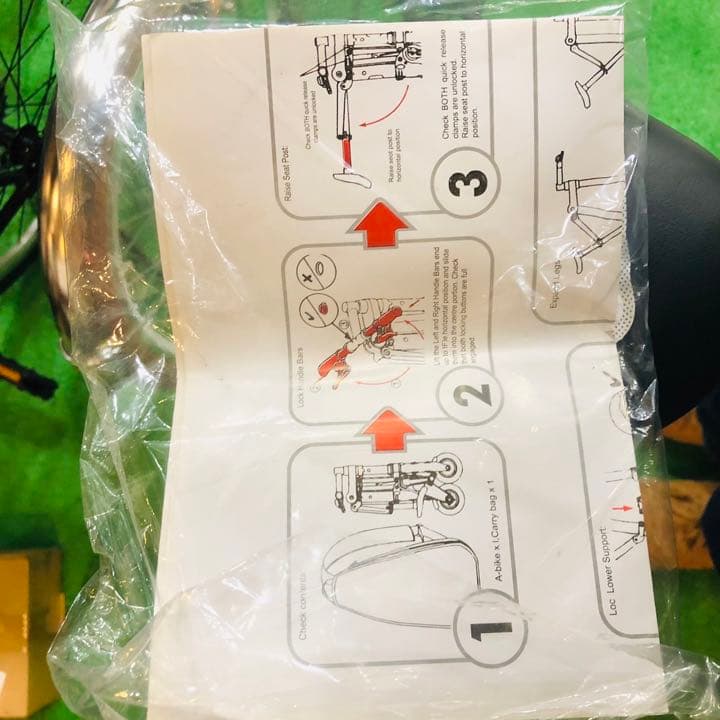 未使用品 【A-BIKE】エーバイク レッド シティサイクル ノーパンクタイヤ