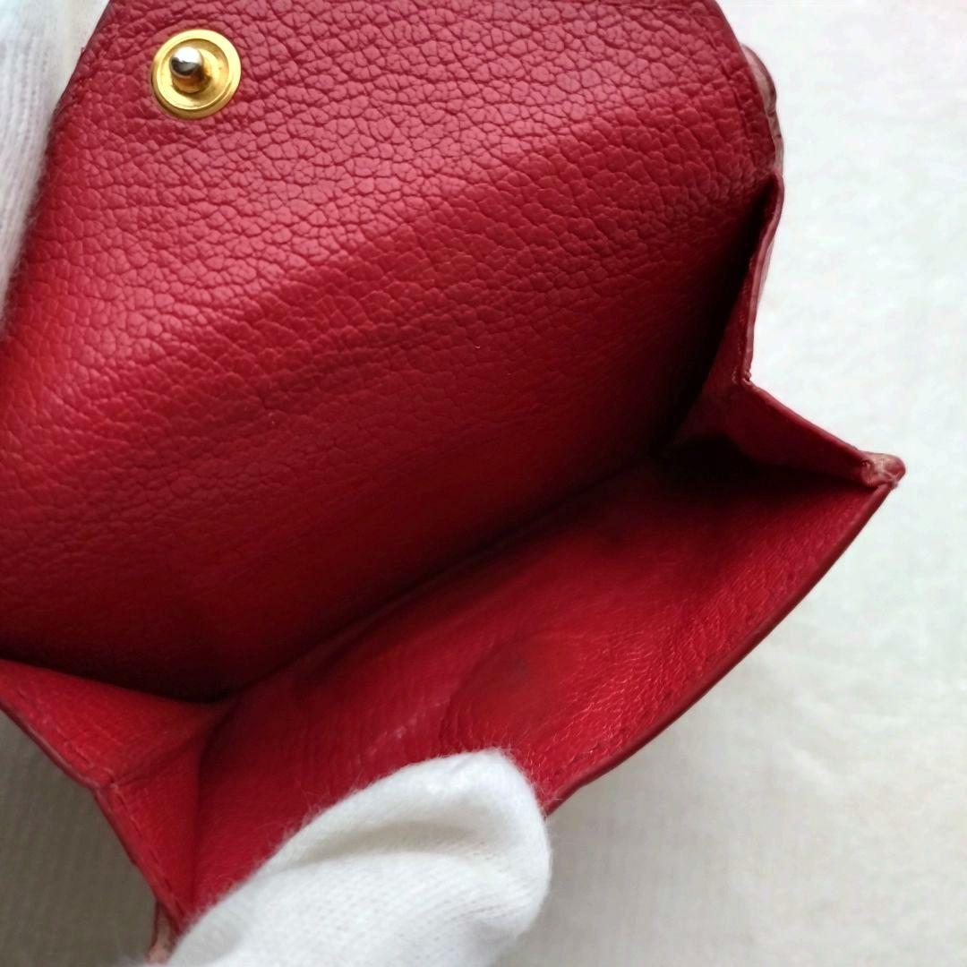 MIUMIU 折り財布 ラブレター ゴールドロゴ ハート ピンクベージュ