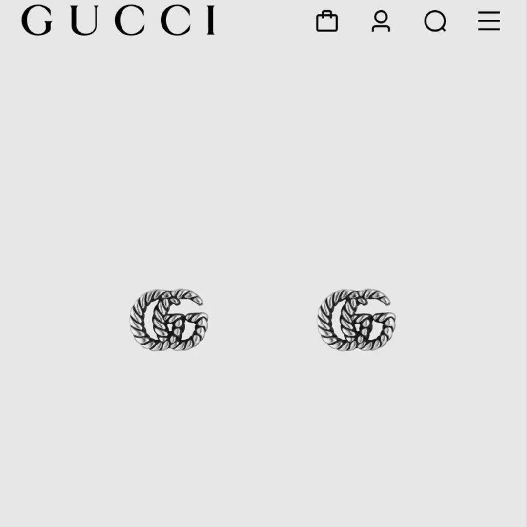 な*び様 正規品 GUCCI グッチ ピアス　GG マーモント　シルバー　片耳の