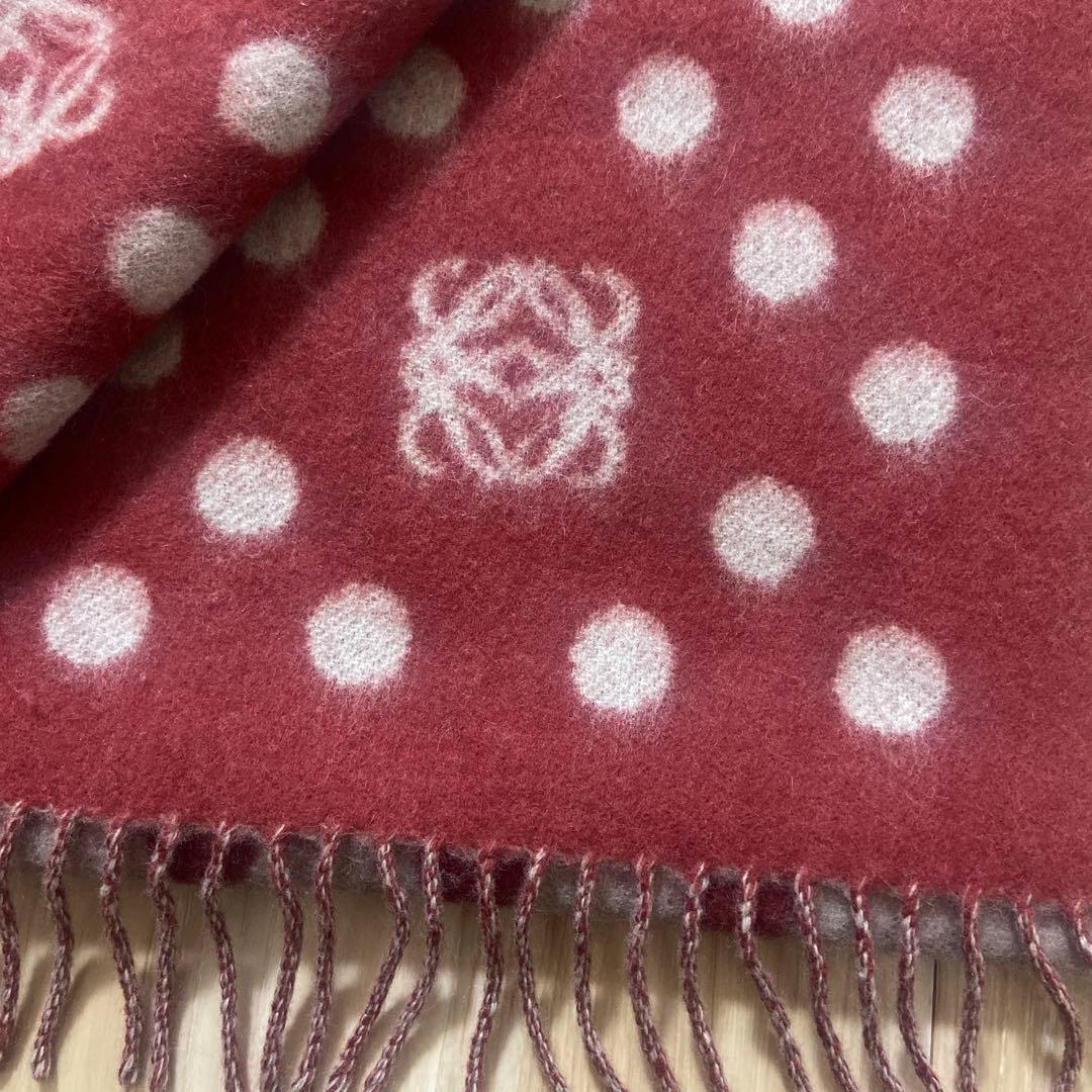 LOEWE バイカラースカーフ　マフラードット