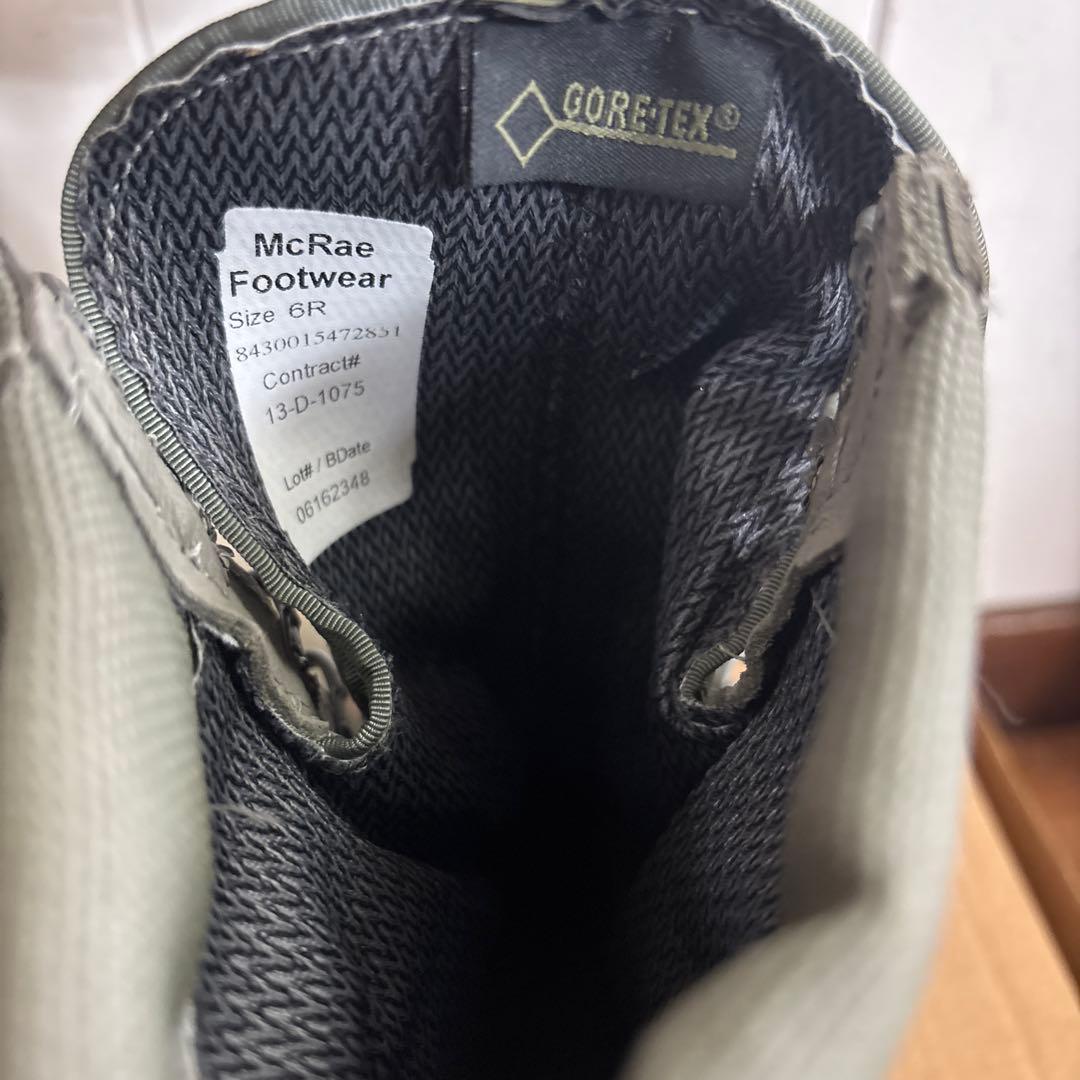 未使用品 米軍実物　McRaefootwear GORE−TEXブーツ　24cm