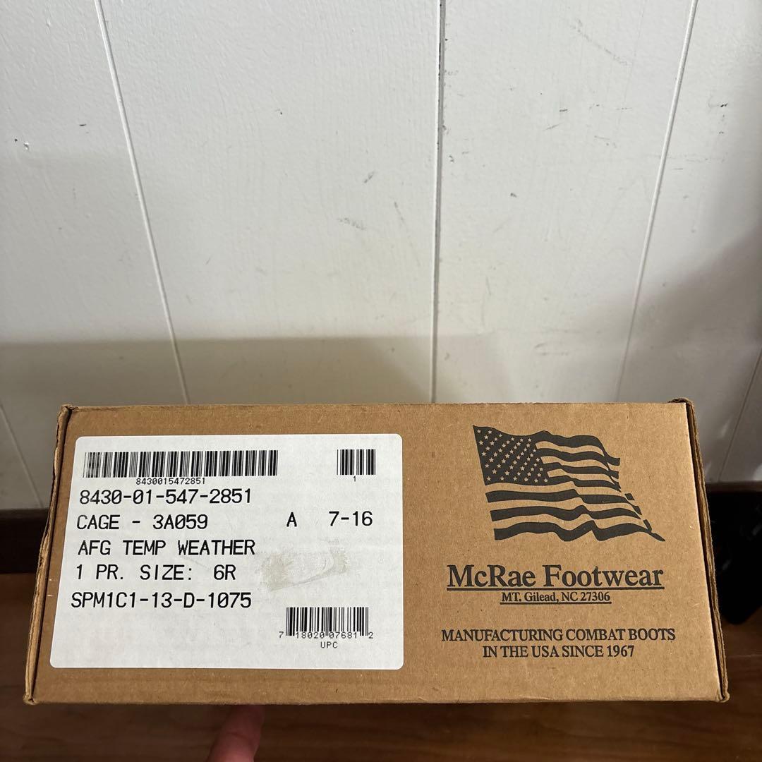 未使用品 米軍実物　McRaefootwear GORE−TEXブーツ　24cm
