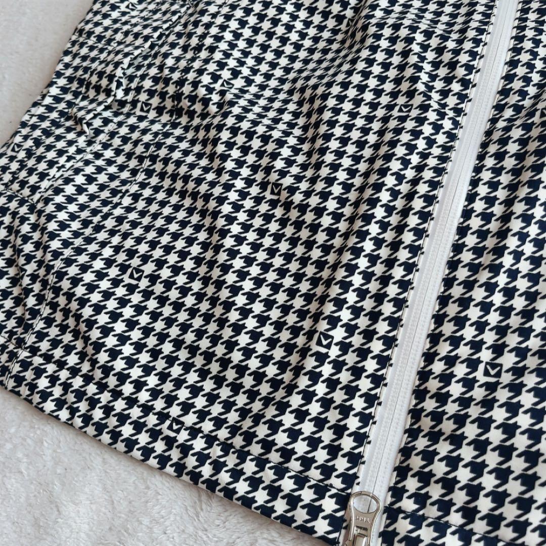 極美品　キャロウェイ　レインコート　ジャケット　パンツ　千鳥格子　L 　ネイビー