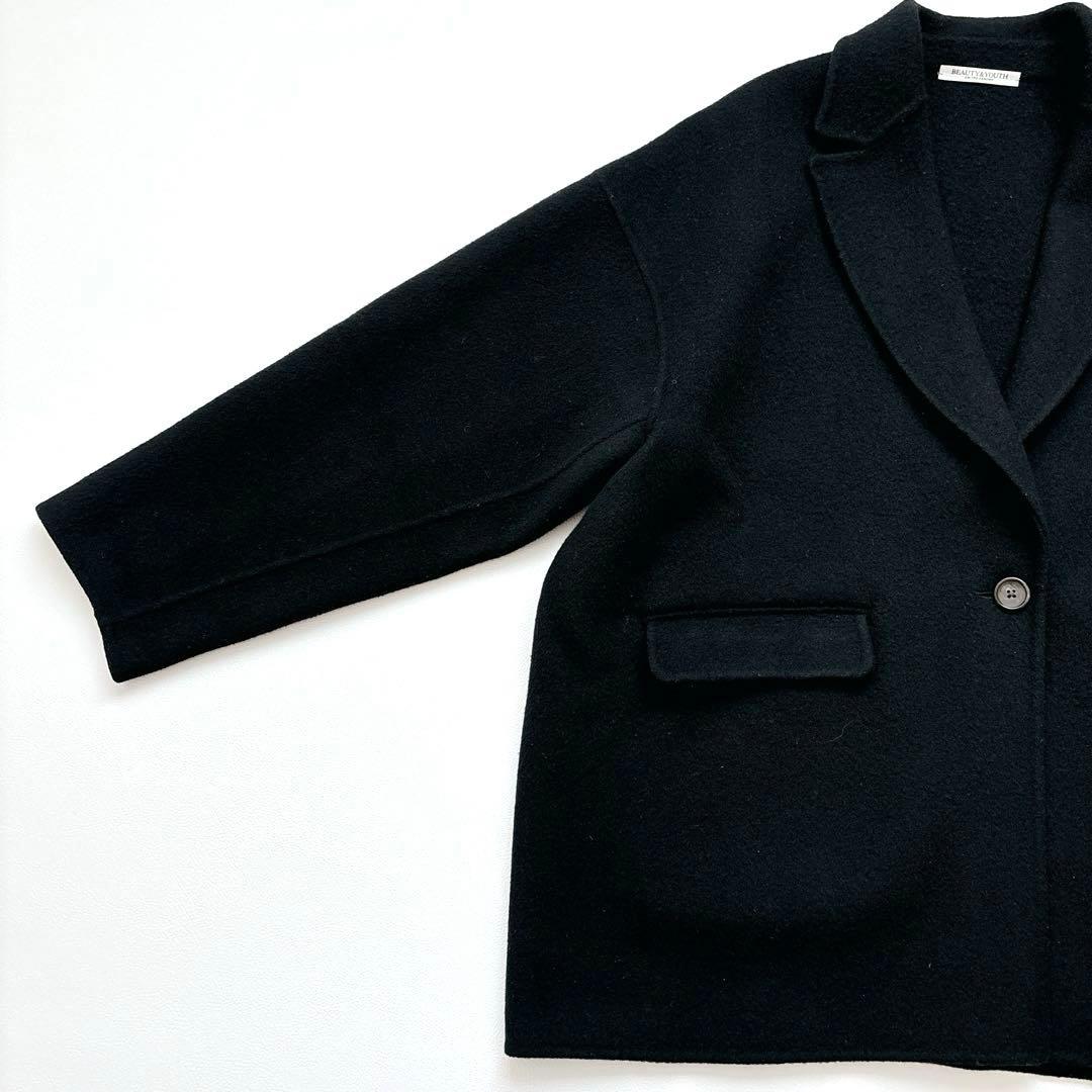 美品✧ ビューティアンドユース リバー テーラードミドルコート ブラック XS