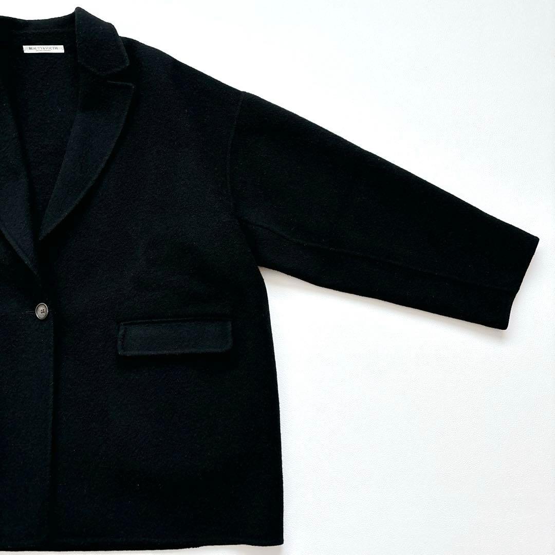 美品✧ ビューティアンドユース リバー テーラードミドルコート ブラック XS
