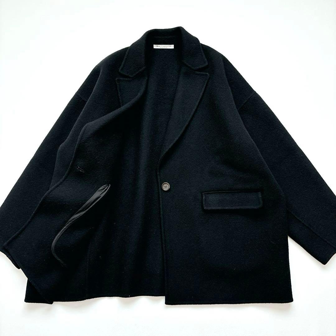 美品✧ ビューティアンドユース リバー テーラードミドルコート ブラック XS