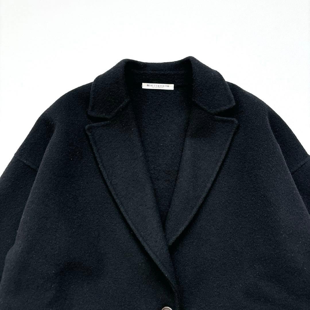 美品✧ ビューティアンドユース リバー テーラードミドルコート ブラック XS