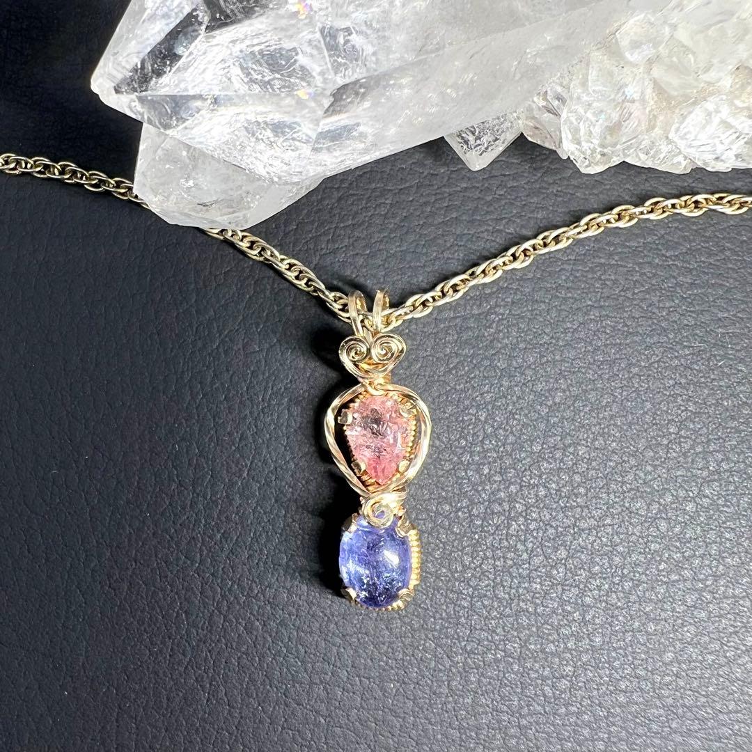 【for ランラン様】ピンクトルマリン＆タンザナイト　ペンダントトップ 他1点