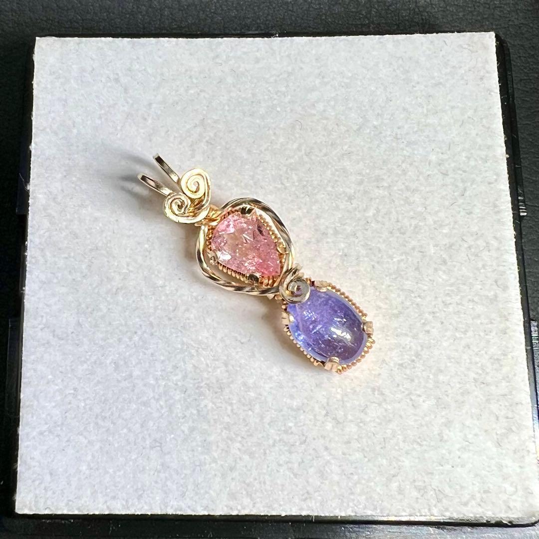 【for ランラン様】ピンクトルマリン＆タンザナイト　ペンダントトップ 他1点