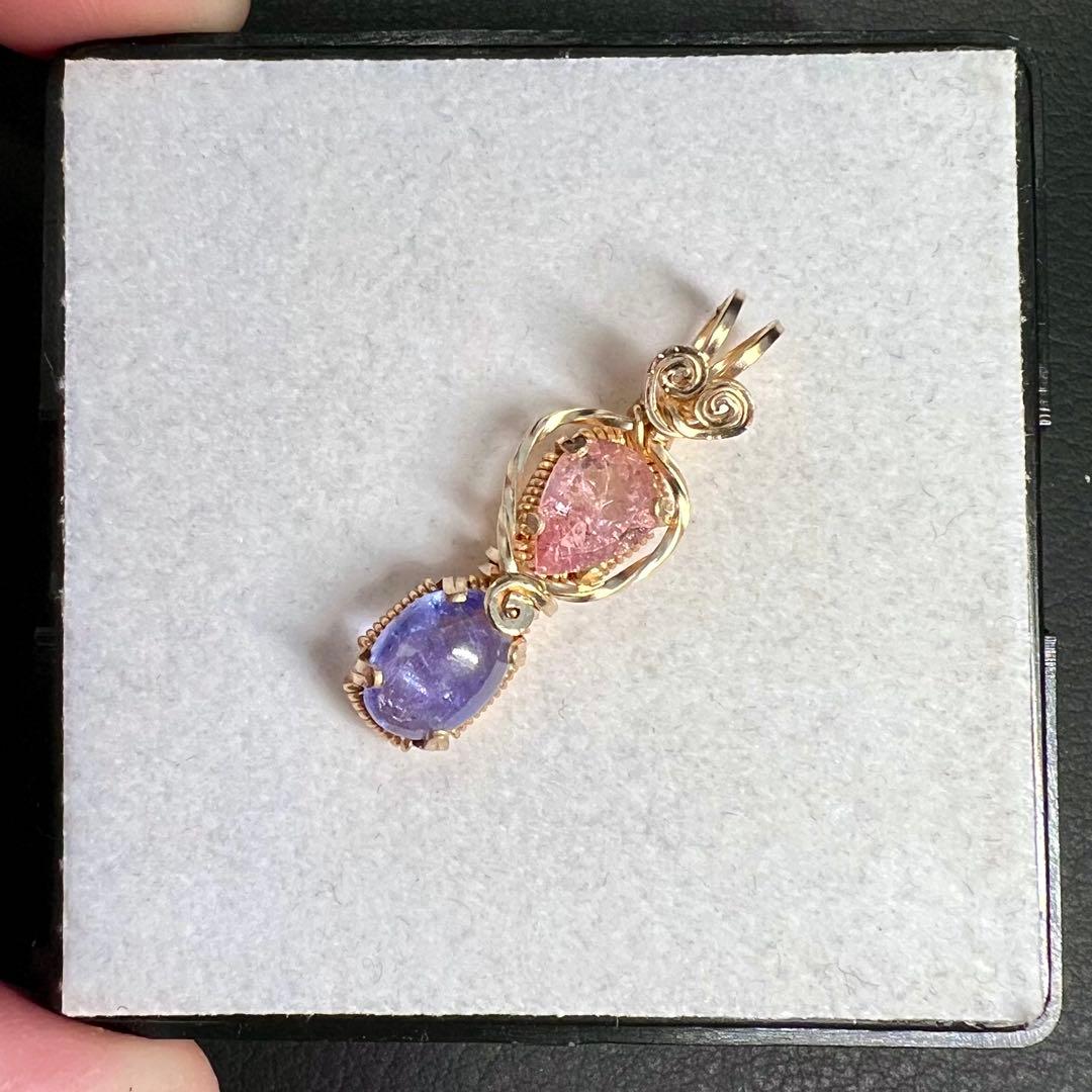 【for ランラン様】ピンクトルマリン＆タンザナイト　ペンダントトップ 他1点